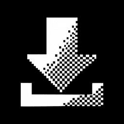 Dithered download arrow